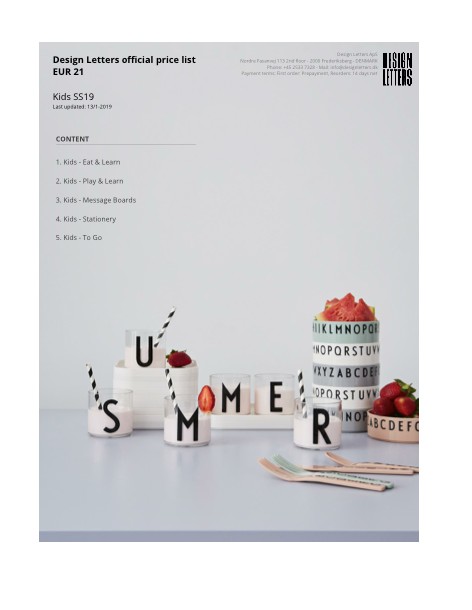 Design Letters - Preisliste Kids