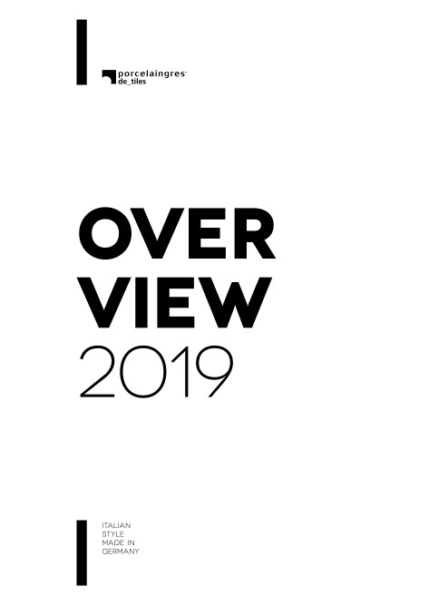 Porcelaingres - Katalog overview 2019