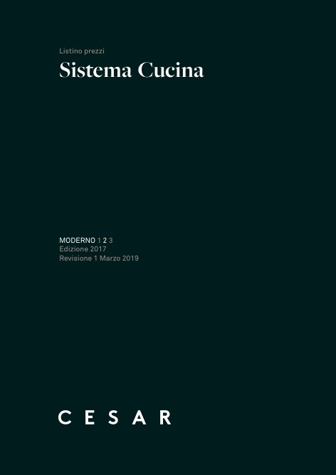 Cesar - Liste de prix Sistema Cucina Rev. 1 Marzo 2019