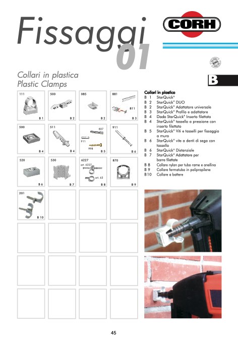 Corh - Catalogo Collari in plastica per tubi