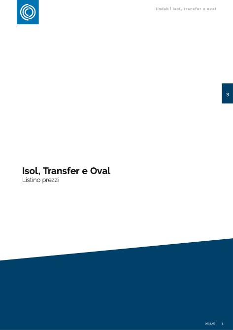 Lindab - Listino prezzi 3 - Isol Transfer Oval