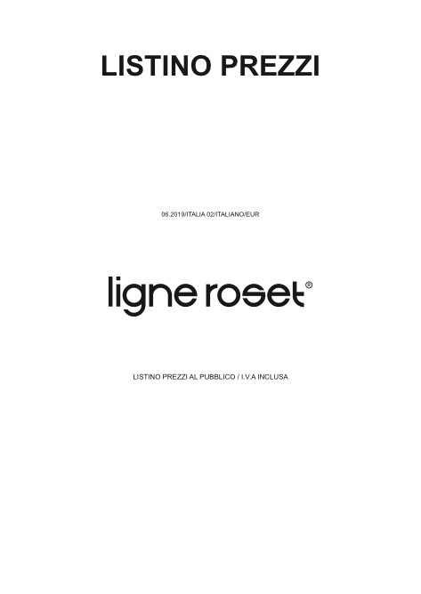 Ligne Roset - Прайс-лист 06.2019