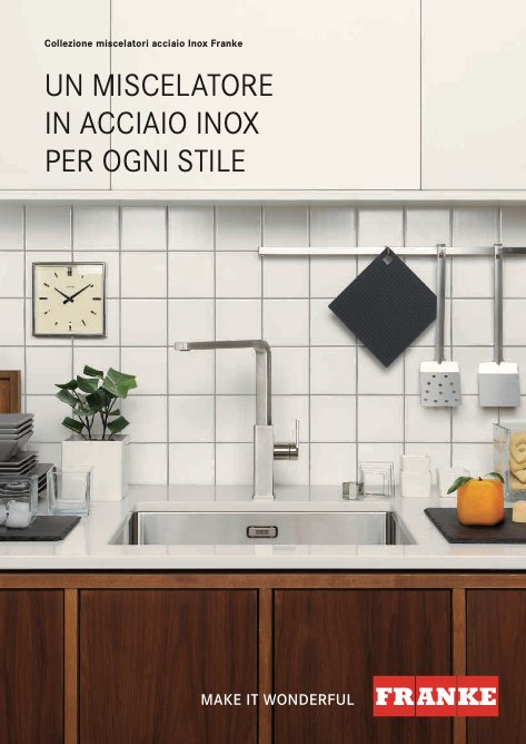 Franke - Catalogo Collezione miscelatori acciaio Inox