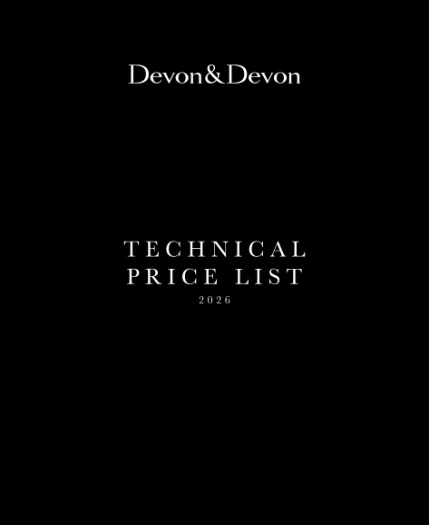 Devon&Devon - Preisliste TECHNICAL PRICE LIST