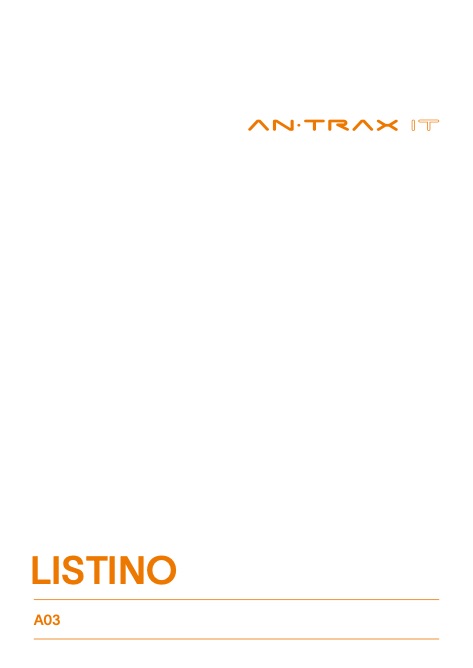 Antrax - Прайс-лист A03