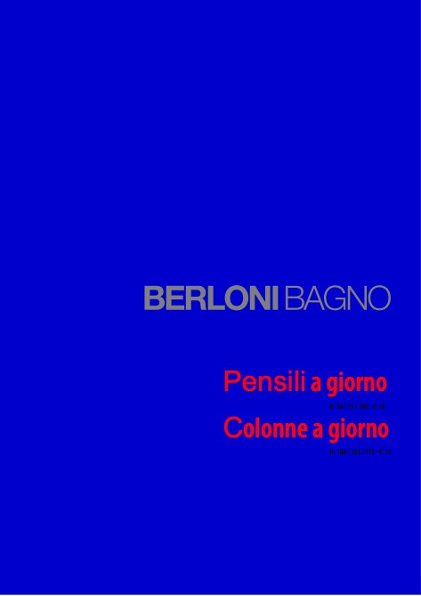 Berloni Bagno - Price list Pensili e colonne a giorno