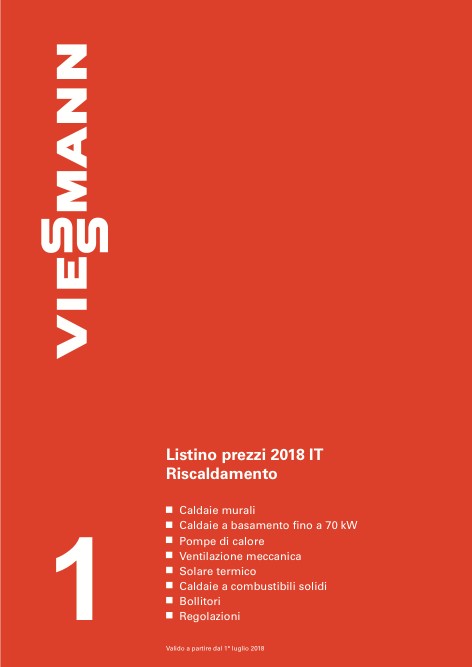 Viessmann - Liste de prix 1 Riscaldamento 2018