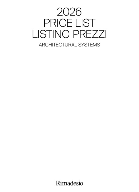 Rimadesio - Listino prezzi Architectural systems