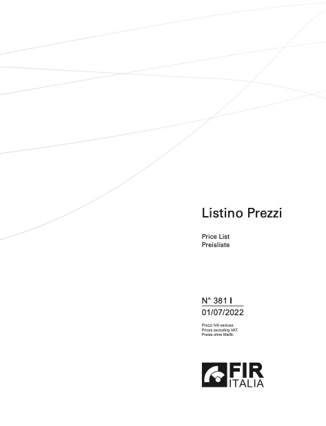 Fir Italia - Прайс-лист 07/2022 | N° 381 I
