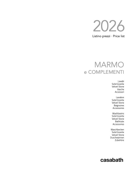 Casabath - Listino prezzi VOLUME 3 Marmo e Complementi