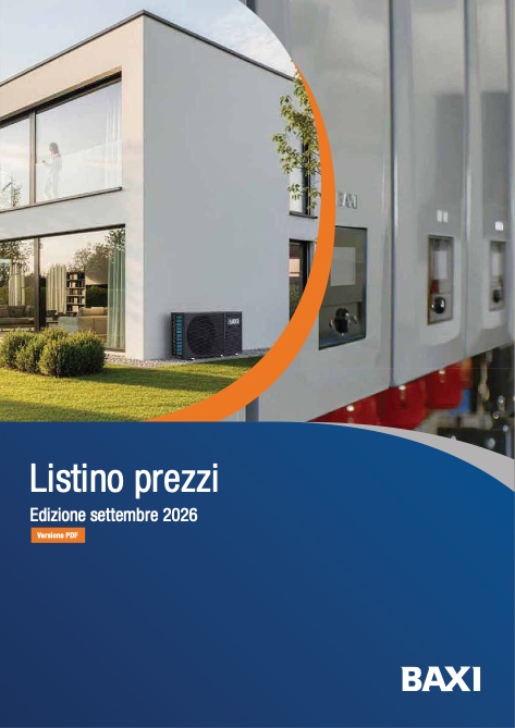 Baxi - Listino prezzi Settembre 2026