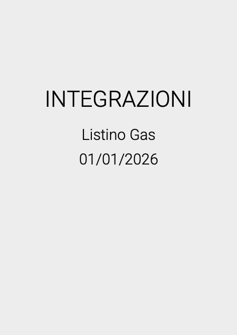 Tecnosystemi - Listino prezzi Integrazioni 2026 | Gas