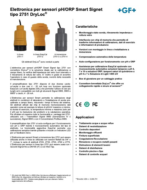 Georg Fischer - Каталог Elettronica per sensori pH/ORP