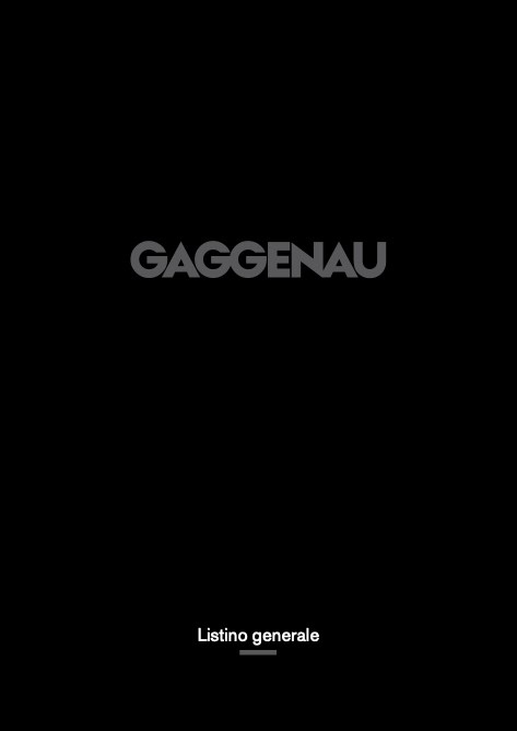 Gaggenau - 价目表 Gaggenau_Catalogo_generale_2022_sp_prezzi.pdf