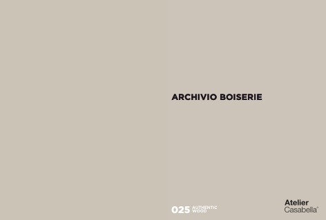 Atelier Casabella - Catalogue Archivio Boiserie