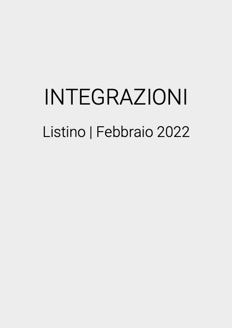 FloorTech - Price list Integrazioni 2022