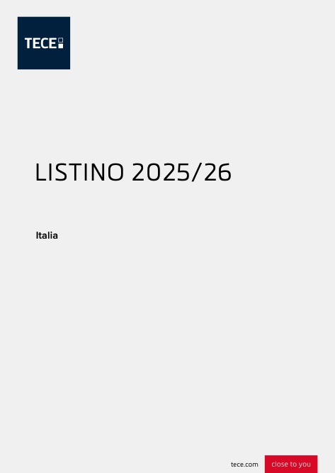 Tece - Listino prezzi 2025/26