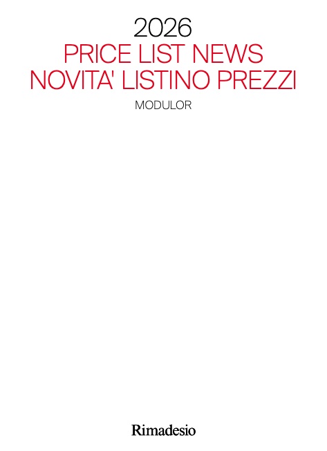 Rimadesio - Listino prezzi Modulor _ Riepilogo novità