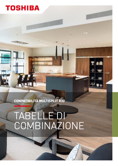 Toshiba Italia Multiclima - Catálogo Tabelle combinazioni 2026