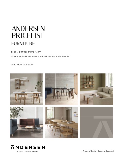 Andersen - Listino prezzi Furniture excl VAT