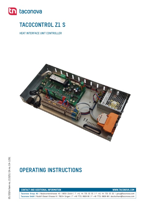 Taconova - Catalogo TACOCONTROL Z1 S