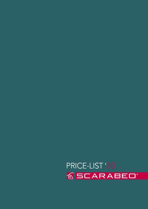 Scarabeo - Price list 2020