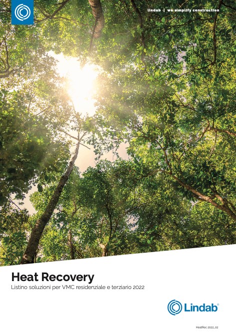 Lindab - Listino prezzi 8 - Heat recovery