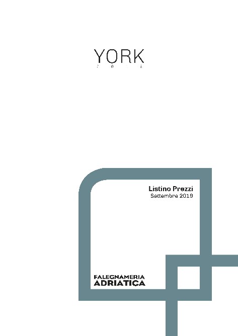 Falegnameria Adriatica - Preisliste York